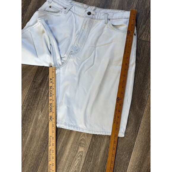 VINTAGE LEVI'S 550 SHORTS RELAXED FIT SIZE 36 10" ORANGE TAB BERMUDA LIGHT WASH - Picture 8 of 10